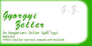 gyorgyi zeller business card